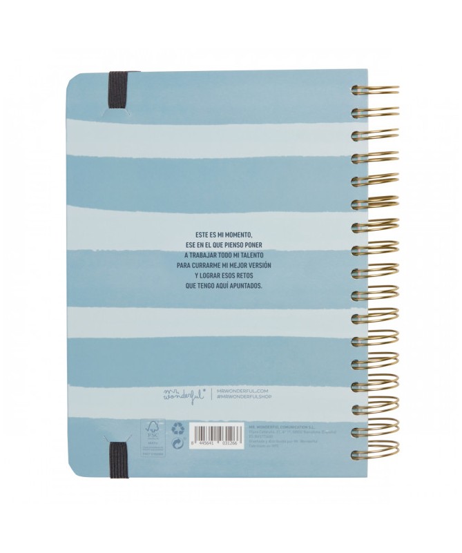 Agenda Wonder Diaria Azul Cada